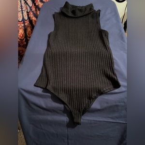 NEW Black Warm Sleeveless BodySuit